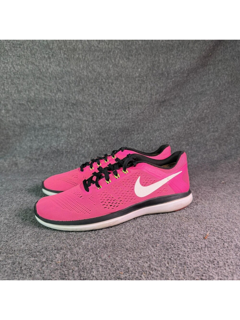 Nike Flex 2015 RN Hyper Pink White Volt Womens Size 9 Running Shoes 807751-600 - Picture 4 of 9